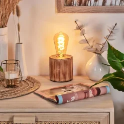 Luminaires Scandinaves-hofstein Argea Lampe de bureau, Lampe à poser Écru, Noir, 1 lumière