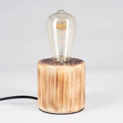 Luminaires Scandinaves-hofstein Argea Lampe de bureau, Lampe à poser Écru, Noir, 1 lumière