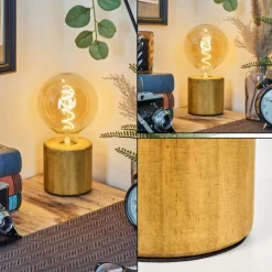 Luminaires Scandinaves-hofstein Argea Lampe de bureau, Lampe à poser Écru, Noir, 1 lumière