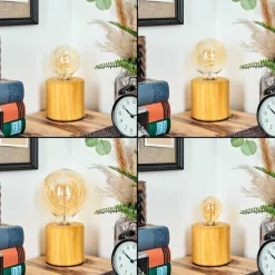 Luminaires Scandinaves-hofstein Argea Lampe de bureau, Lampe à poser Écru, Noir, 1 lumière