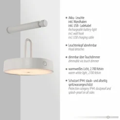 Luminaires Leuchten Direkt ARMA Suspension LED Blanc, 1 lumière* Suspensions