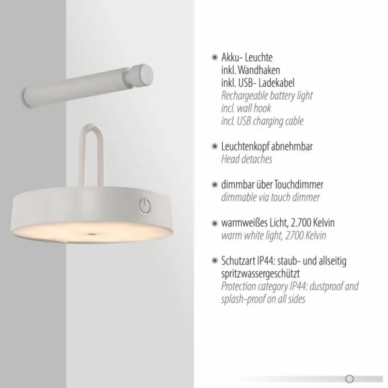 Luminaires Leuchten Direkt ARMA Suspension LED Blanc, 1 lumière* Suspensions