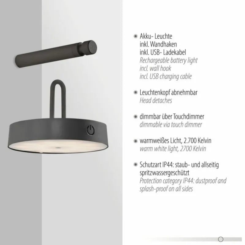 Luminaires Leuchten Direkt ARMA Suspension LED Noir, 1 lumière* Éclairage Led