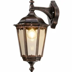 Luminaires LCD Arrach Applique murale Cuivre, Noir, 1 lumière