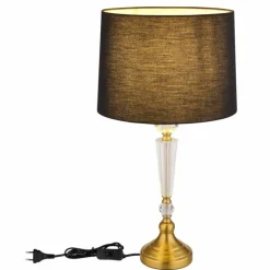 Lampes En Tissu-Luminaires Globo Lighting Arro Lampe à poser Laiton, 1 lumière