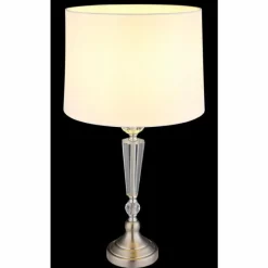 Lampes En Tissu-Luminaires Globo Lighting Arro Lampe à poser Nickel mat, 1 lumière