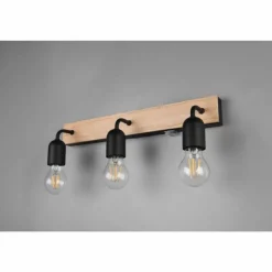Lampes En Bois-Luminaires Trio Arturo Applique murale Bois clair, 3 lumières