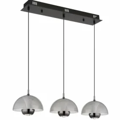 Suspension Verre Fumé-Luminaires Globo Lighting Arus Suspension LED Noir, 1 lumière