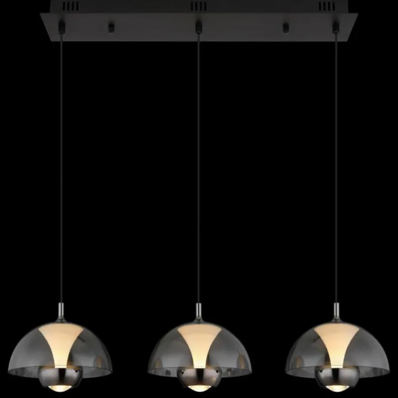 Suspension Verre Fumé-Luminaires Globo Lighting Arus Suspension LED Noir, 1 lumière