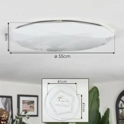 hofstein Arzel Plafonnier LED Blanc, 1 lumière