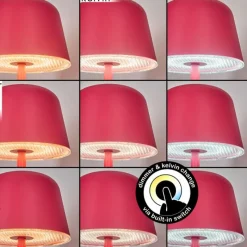 hofstein Asen Lampe de table d'extérieur, Lampe à poser LED Rose, 1 lumière