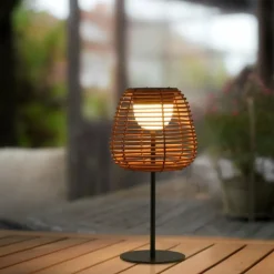 Luminaires Scandinaves-Luminaires Leuchten Direkt ASKIA Lampe à poser LED Noir, 1 lumière