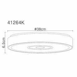 Luminaires Globo Lighting Astania Plafonnier LED Blanc, 1 lumière* Éclairage Led