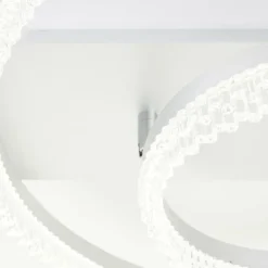 Lampes Industrielles-Luminaires Brilliant Aurora Plafonnier LED Argenté, 1 lumière, Télécommandes