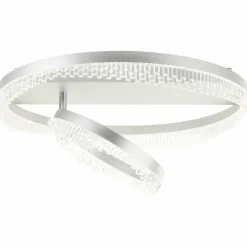 Lampes Industrielles-Luminaires Brilliant Aurora Plafonnier LED Argenté, 1 lumière, Télécommandes