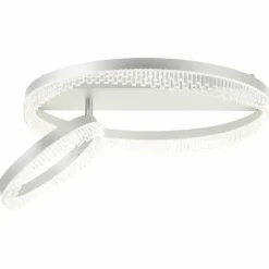 Lampes Industrielles-Luminaires Brilliant Aurora Plafonnier LED Argenté, 1 lumière, Télécommandes