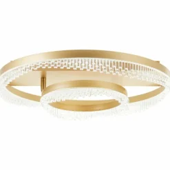 Lampes Dorées-Luminaires Brilliant Aurora Plafonnier LED Or, 1 lumière, Télécommandes