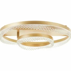 Lampes Dorées-Luminaires Brilliant Aurora Plafonnier LED Or, 1 lumière, Télécommandes