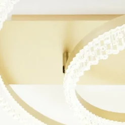 Lampes Dorées-Luminaires Brilliant Aurora Plafonnier LED Or, 1 lumière, Télécommandes