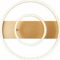 Lampes Dorées-Luminaires Brilliant Aurora Plafonnier LED Or, 1 lumière, Télécommandes