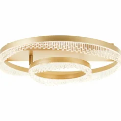 Lampes Dorées-Luminaires Brilliant Aurora Plafonnier LED Or, 1 lumière, Télécommandes