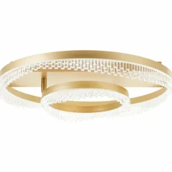 Lampes Dorées-Luminaires Brilliant Aurora Plafonnier LED Or, 1 lumière, Télécommandes