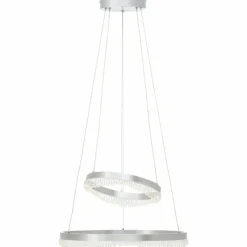 Lampes Industrielles-Luminaires Brilliant Aurora Suspension LED Argenté, 1 lumière, Télécommandes