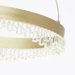 Lampes Dorées-Luminaires Brilliant Aurora Suspension LED Or, 1 lumière, Télécommandes