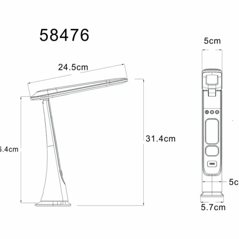 Lampes En Bois-Luminaires Globo Lighting Averie Lampe à poser LED Bois foncé, Écru, Noir, 1 lumière