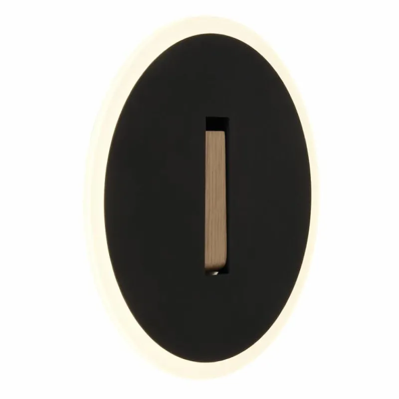Lampes En Bois-Luminaires Globo Lighting Avery Applique murale LED Brun foncé, Noir, 1 lumière