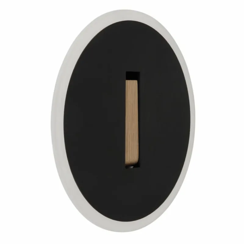 Lampes En Bois-Luminaires Globo Lighting Avery Applique murale LED Brun foncé, Noir, 1 lumière