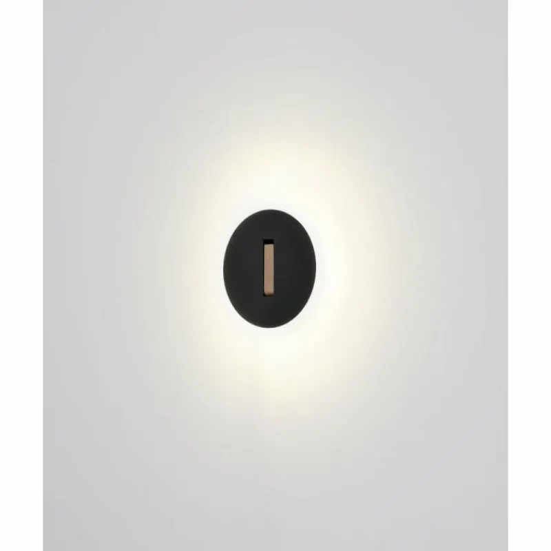 Lampes En Bois-Luminaires Globo Lighting Avery Applique murale LED Brun foncé, Noir, 1 lumière