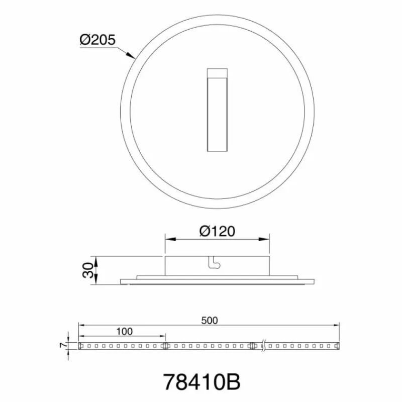 Lampes En Bois-Luminaires Globo Lighting Avery Applique murale LED Brun foncé, Noir, 1 lumière