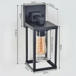 hofstein Avete Lampe murale d´extérieur Noir, 1 lumière