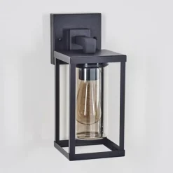 Suspension Verre Fumé-hofstein Avete Lampe murale d´extérieur Noir, 1 lumière