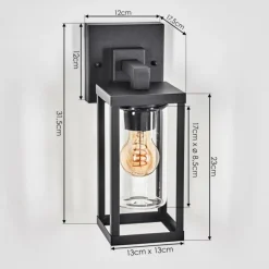 hofstein Avete Lampe murale d´extérieur Noir, 1 lumière