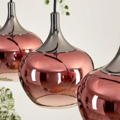 hofstein Azurara Suspension, Boule lumineuse, Suspension Noir, 4 lumières