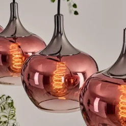 hofstein Azurara Suspension, Boule lumineuse, Suspension Noir, 4 lumières