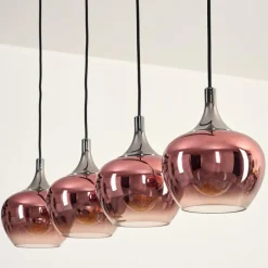 hofstein Azurara Suspension, Boule lumineuse, Suspension Noir, 4 lumières