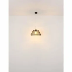 Lampes Dorées-Luminaires Globo Lighting Baku Suspension Noir, 1 lumière