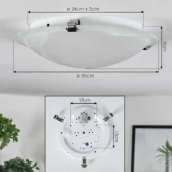 hofstein Balan Plafonnier Blanc, 1 lumière