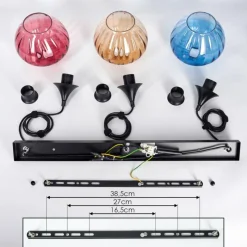 hofstein Ballebro Suspension, Suspension Noir, 3 lumières