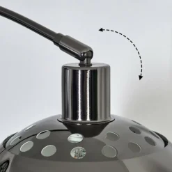 hofstein Baloca Lampadaire Chrome, Noir, 1 lumière