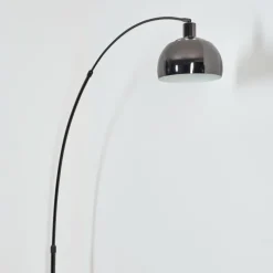 hofstein Baloca Lampadaire Chrome, Noir, 1 lumière