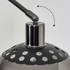 hofstein Baloca Lampadaire Chrome, Noir, 1 lumière