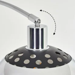 hofstein Baloca Lampadaire Chrome, Noir, 1 lumière