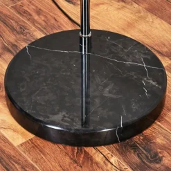 hofstein Baloca Lampadaire Chrome, Noir, 1 lumière