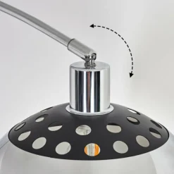 hofstein Baloca Lampadaire Chrome, Noir, 1 lumière