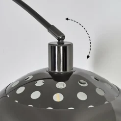 hofstein Baloca Lampadaire Chrome, Noir, 1 lumière