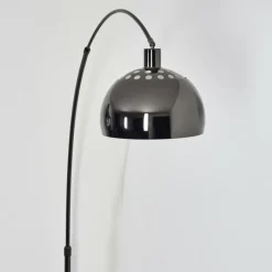 hofstein Baloca Lampadaire Chrome, Noir, 1 lumière